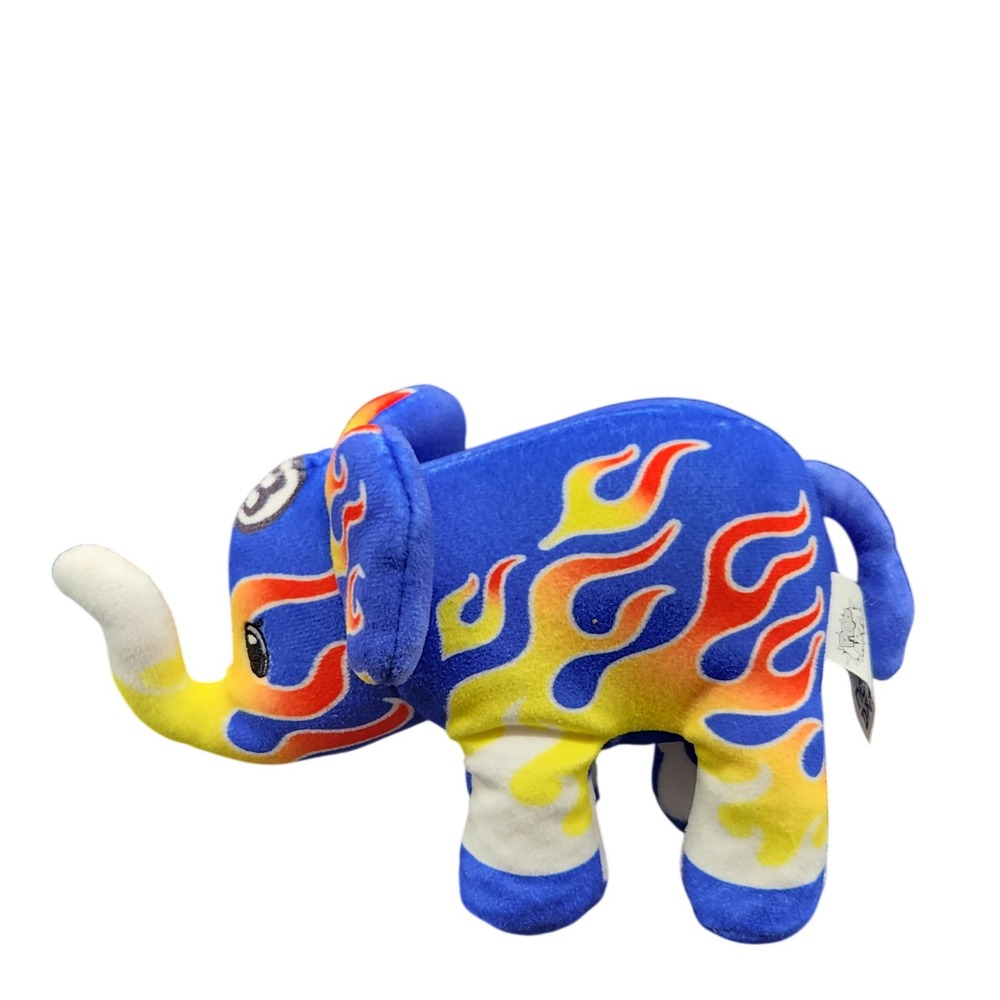 Pop Art Soft Elephant Plush Blue Flame 8-Ball Collectible Bean Bag Toy E1016